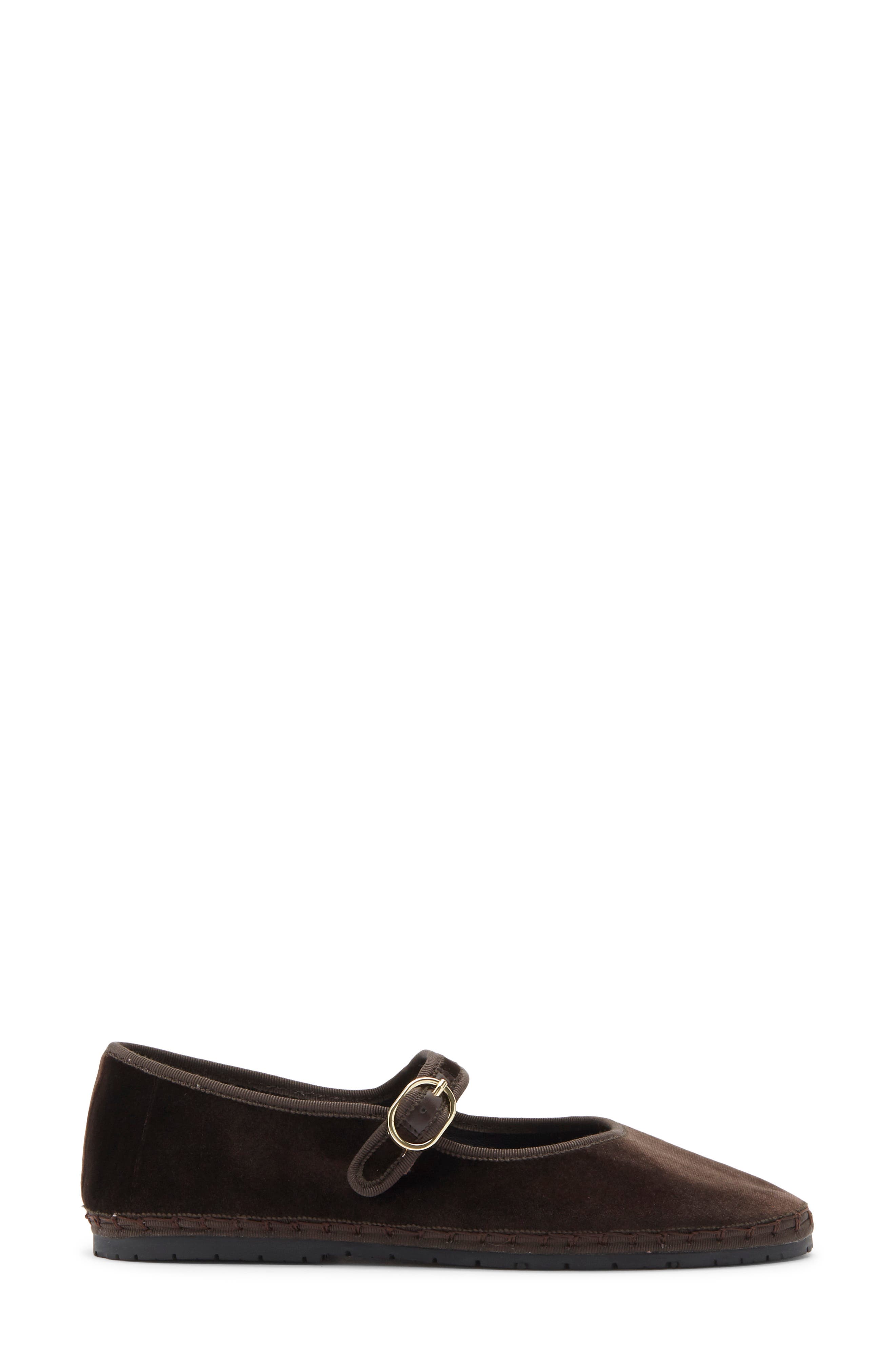 Velma Mary Jane Flat, Alternate, color, BROWN VELVET