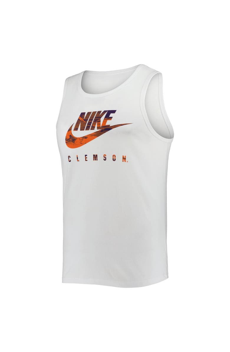 Nike Men's Nike White Clemson Tigers Spring Break Futura Performance Tank Top, Alternate, color, White
