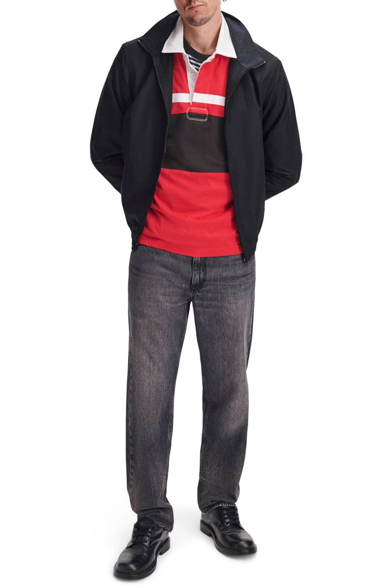 Long Sleeve Striped Cotton Rugby Shirt, Alternate, color, REDMT