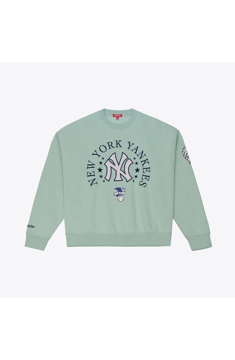 Mitchell & Ness Women's Mitchell & Ness  Green New York Yankees Yacht Rock Sweatshirt, Alternate, color, Green