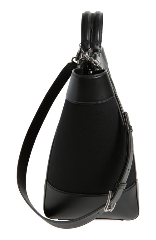 Dolce & Gabbana Dolce&gabbana Black Fabric And Leather Tote Bag In 8b956 Black/black