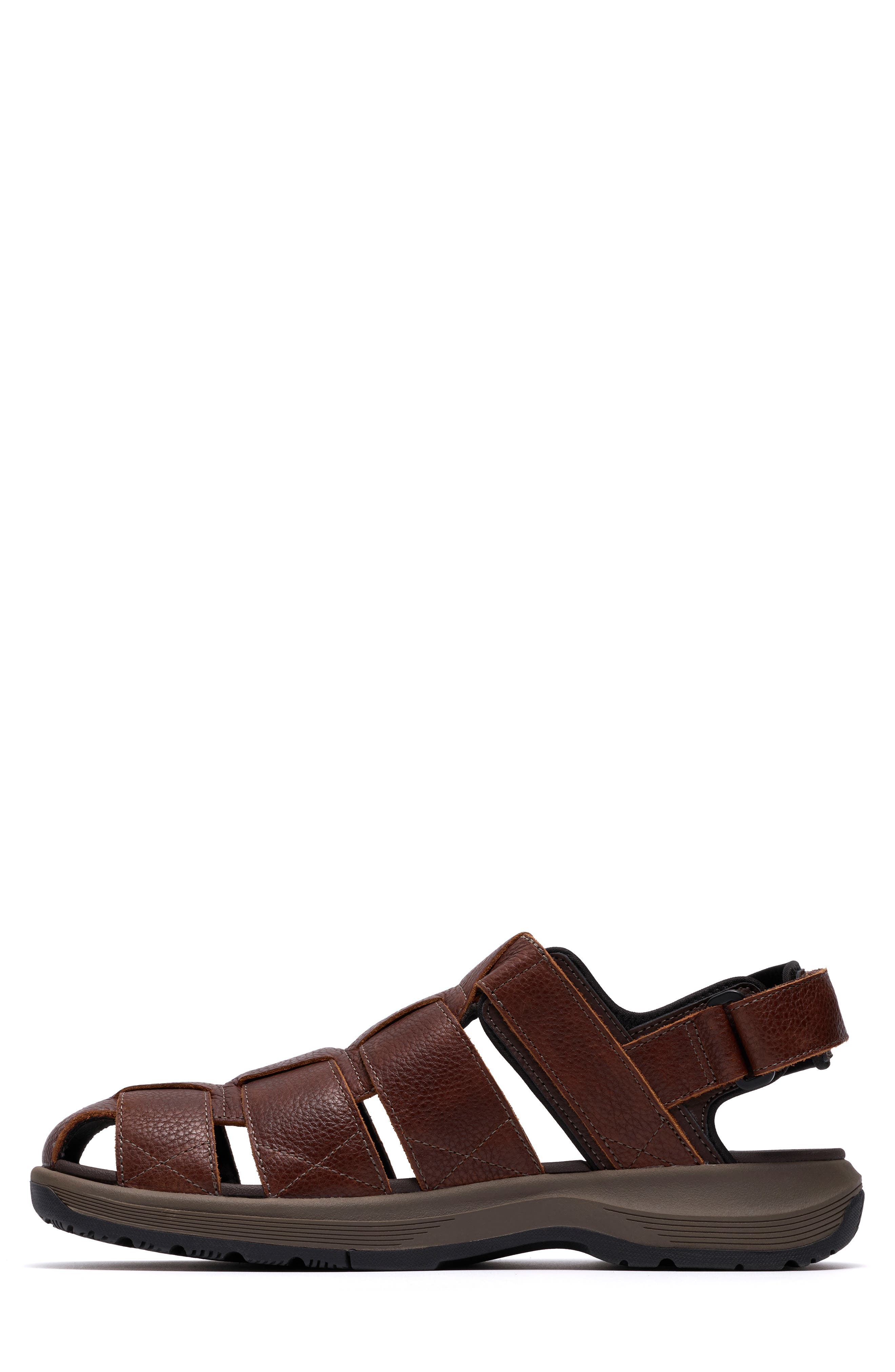 Clarks<sup>®</sup> Guideview Fisherman Sandal, Alternate, color, Brown Leather