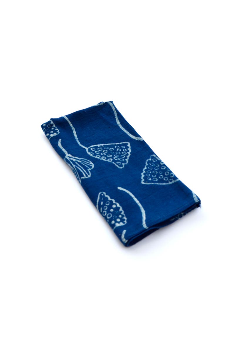 Sustainably Made Table Napkins, Main, color, Blue
