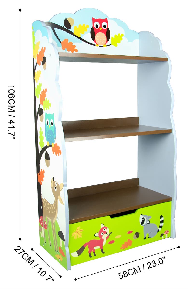 Teamson Kids Fantasy Fields Enchanted Woodland Wood Bookshelf, Alternate, color, 