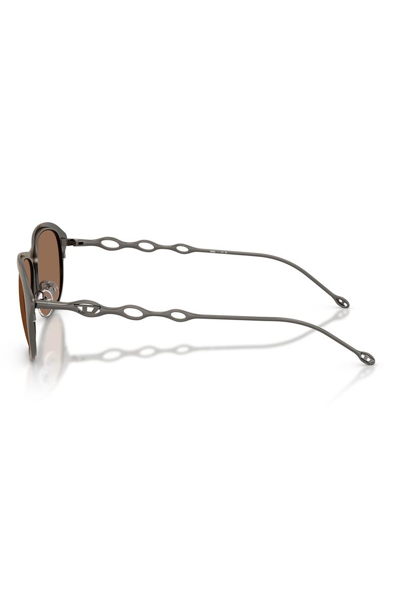DIESEL<sup>®</sup> 55mm Pillow Sunglasses, Alternate, color, Matte Gun Metal / Dark Brown