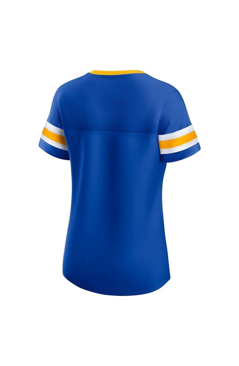 FANATICS Women's Fanatics Branded Royal Los Angeles Rams Original State Lace-Up T-Shirt, Alternate, color, 