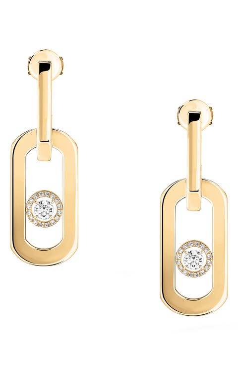 So Move XL Diamond Pendant Drop Earrings