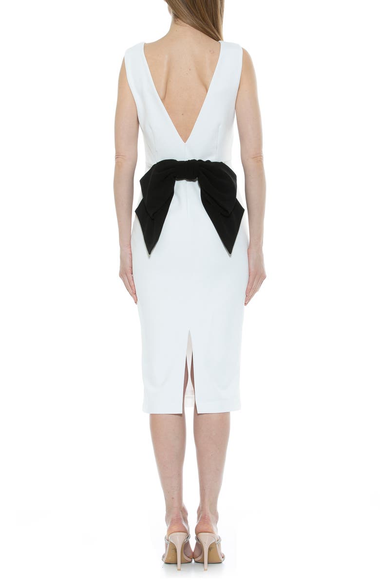 Alexia Admor Penny Midi Sheath Cocktail Dress, Alternate, color, Ivory