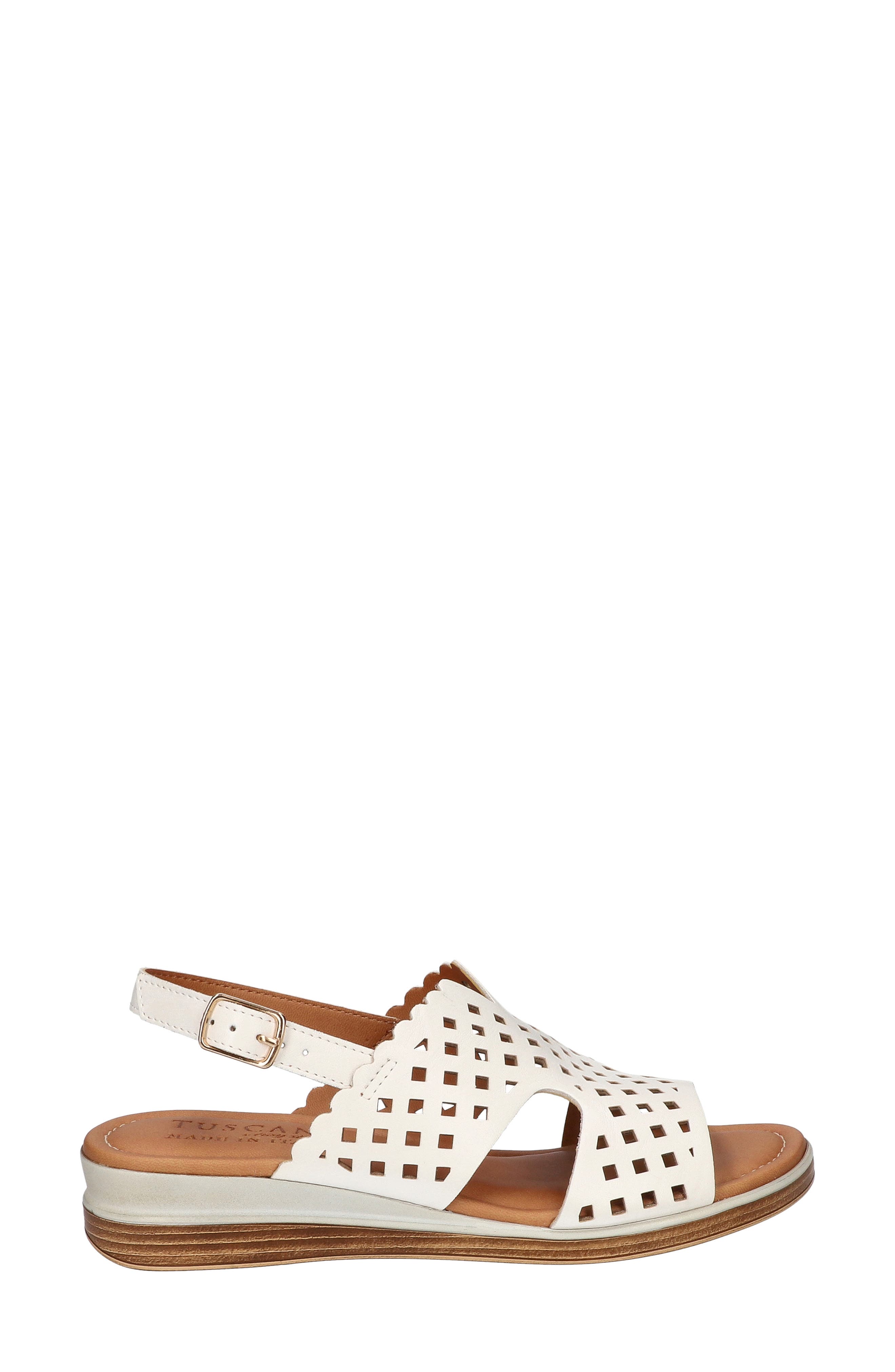Martella Slingback Wedge Sandal, Alternate, color, WHITE