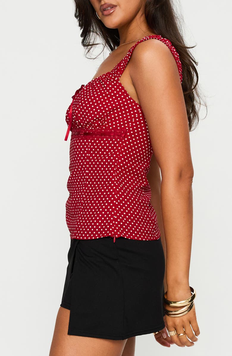 Princess Polly Garconne Polka Dot Top, Alternate, color, Red Polka