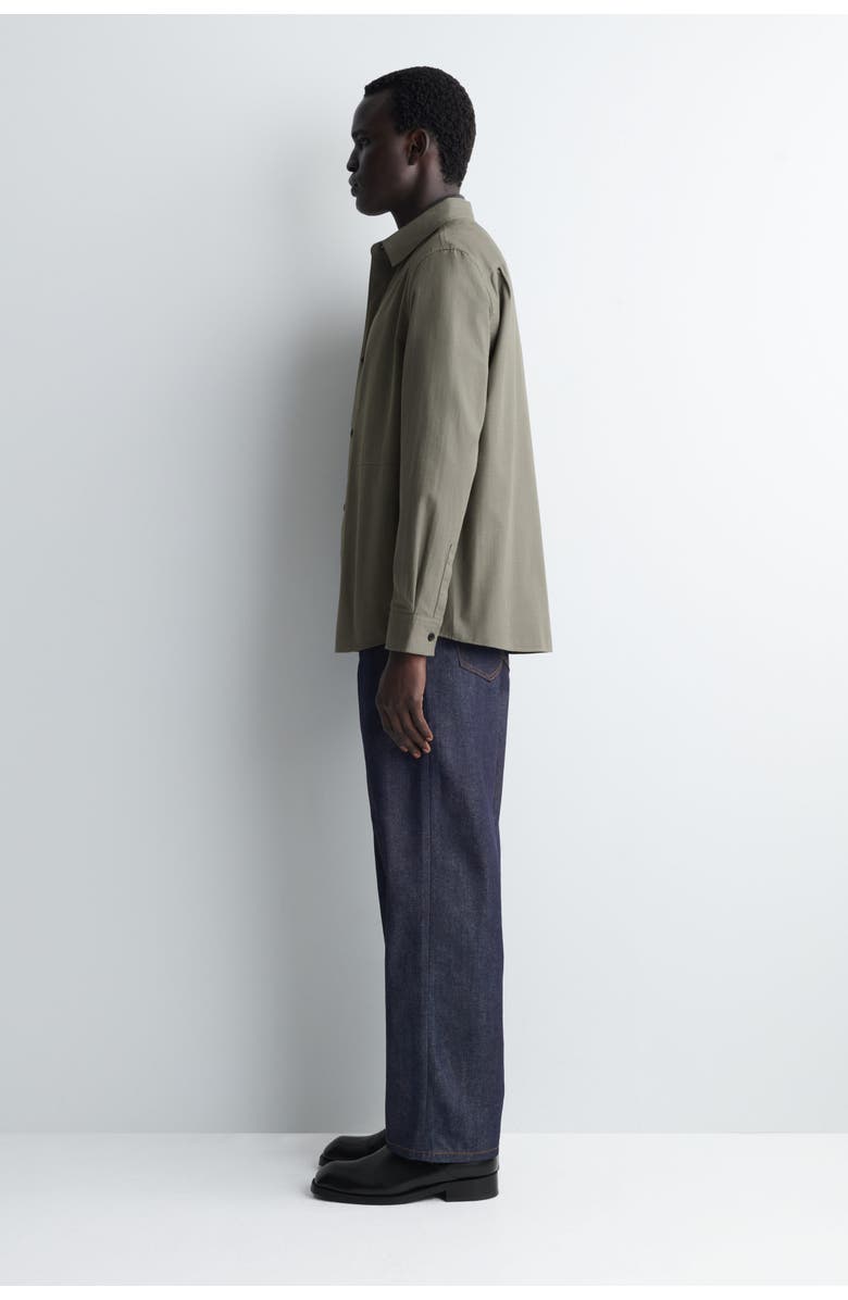 COS Pocket-Detail Cotton Shirt, Alternate, color, Dark Khaki