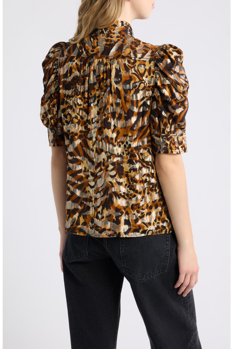 Gillian Silk Blend Top, Alternate, color, ABSTRACT LEOPARD