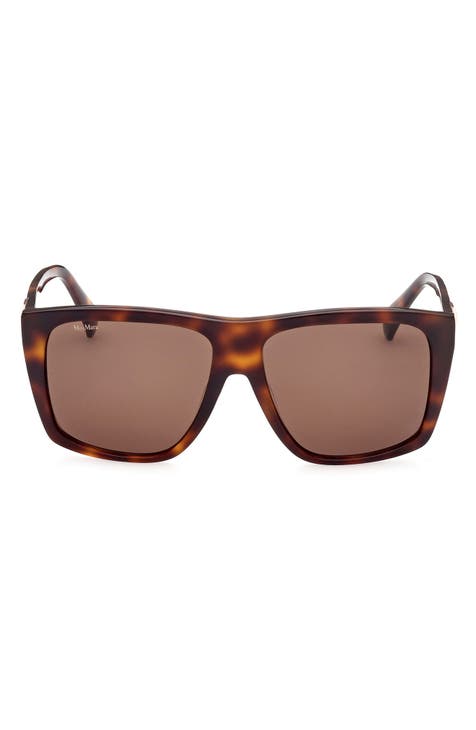 58mm Square Sunglasses