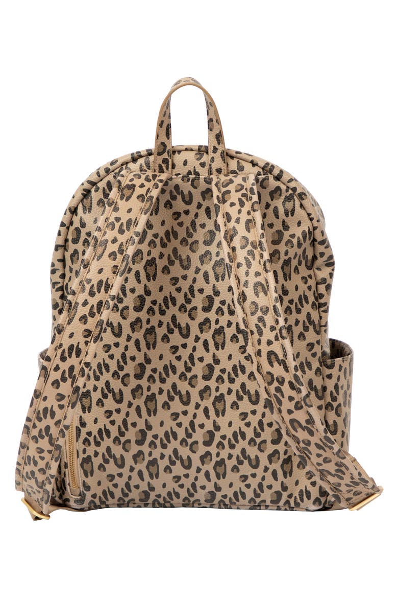 Classic City Pack Faux Leather Diaper Bag, Alternate, color, LEOPARD