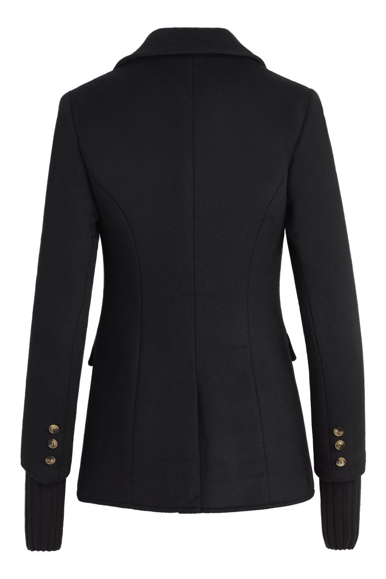 The City Layered Wool Blend Blazer, Alternate, color, BLACK
