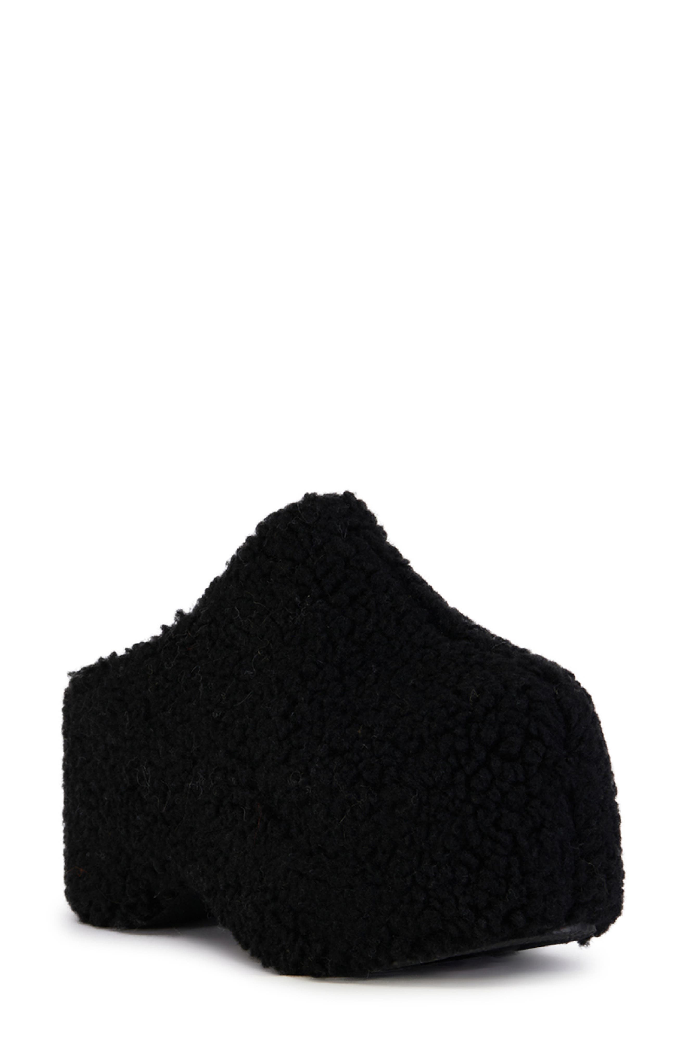 AZALEA WANG Dolorita Faux Shearling Clog, Main, color, 