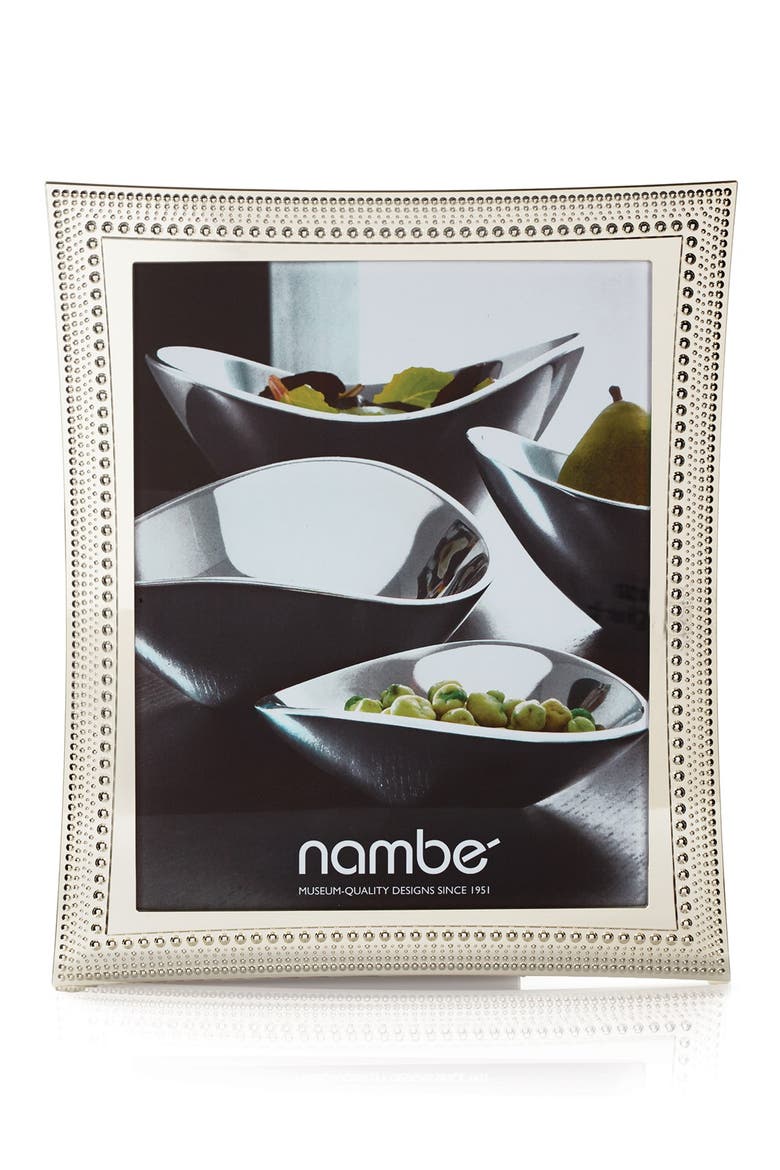 Beaded Picture Frame, Main, color, SILVER