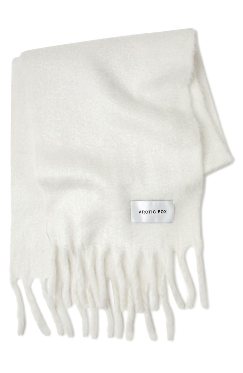 Arctic Fox & Co The Stockholm Fringe Scarf, Alternate, color, Polar White