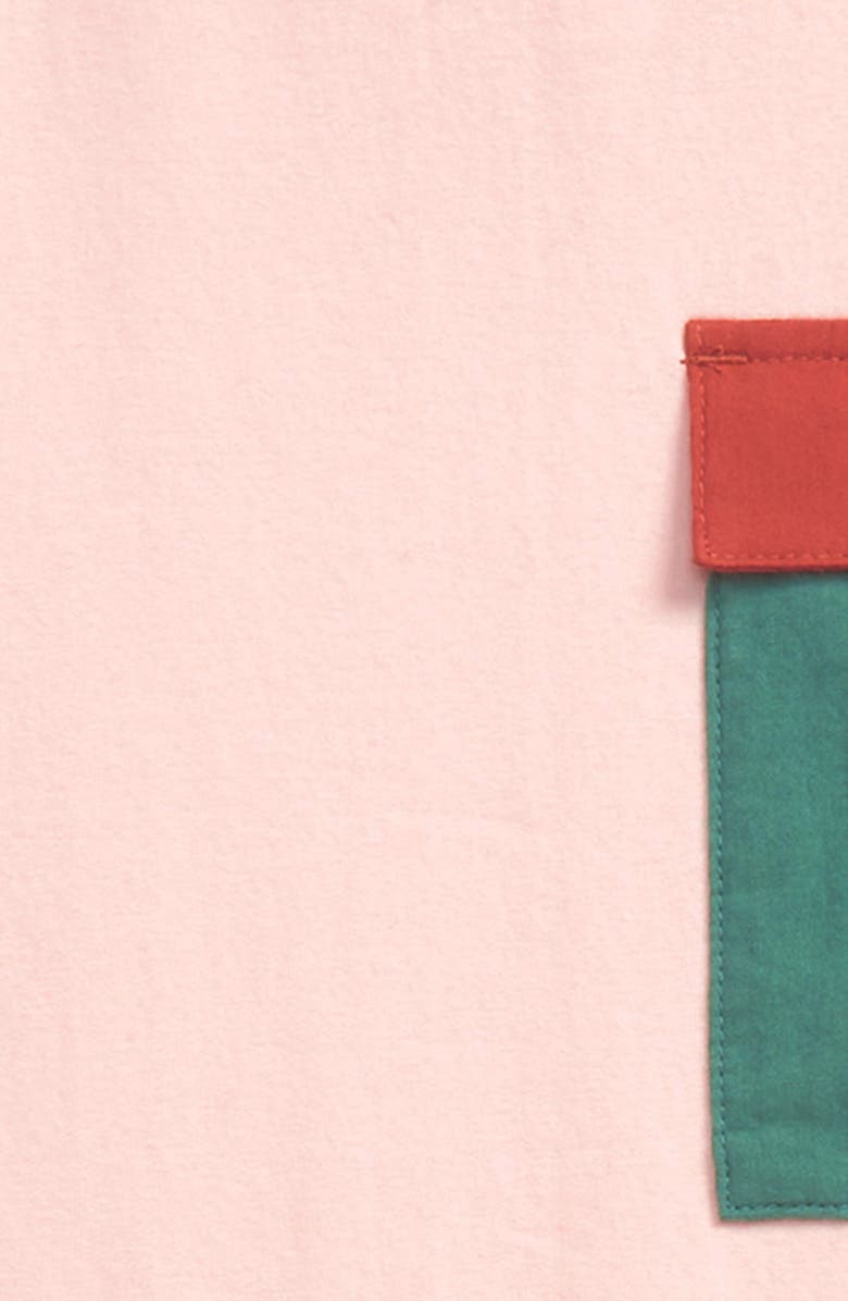 Open Edit Kids' Pocket Organic Cotton Blend Sweatshirt Dress, Alternate, color, 