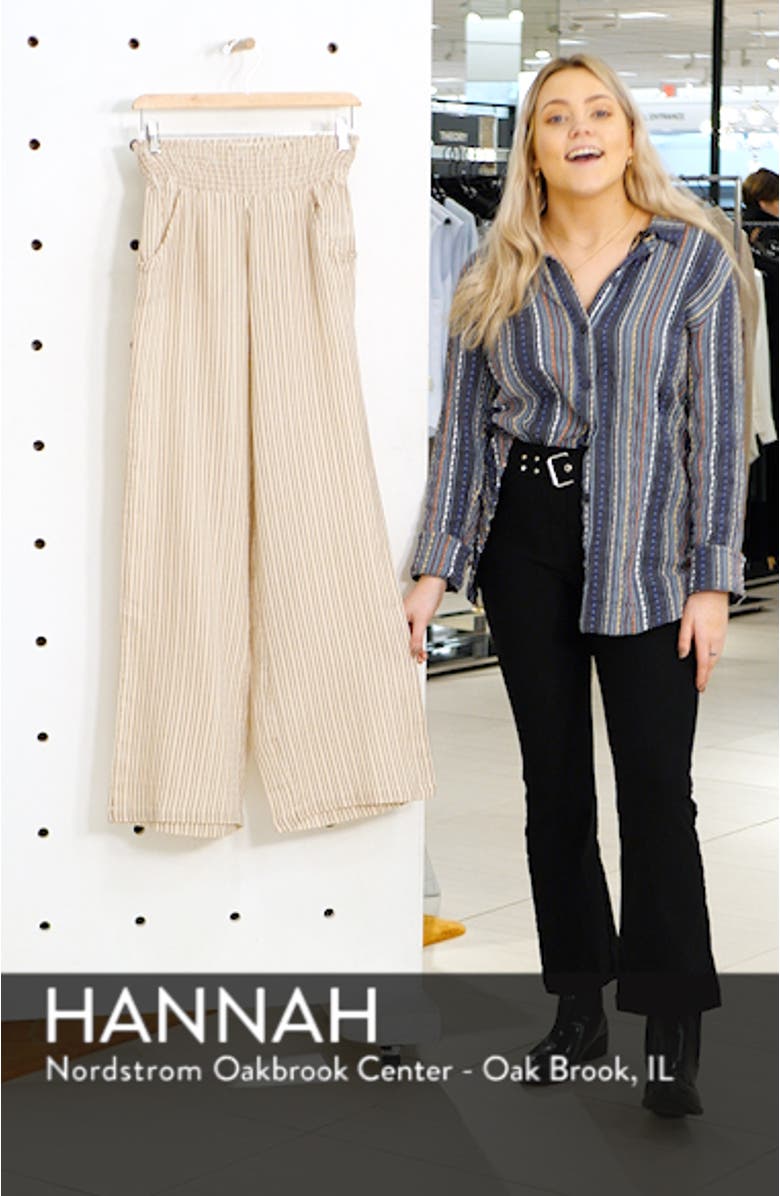 New Waves Stripe Wide Leg Pants, sales video thumbnail