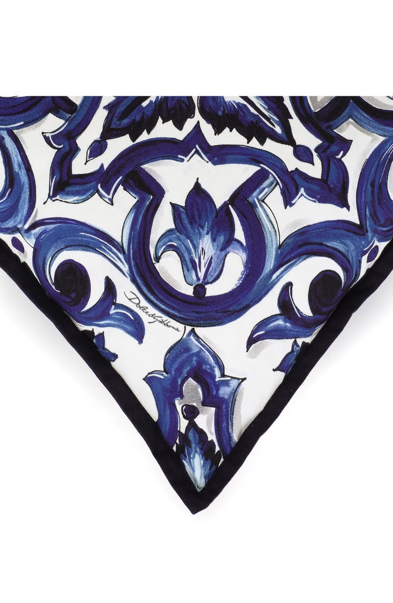 Dolce&Gabbana Blue Mediterraneo Canvas Cushion, Alternate, color, 