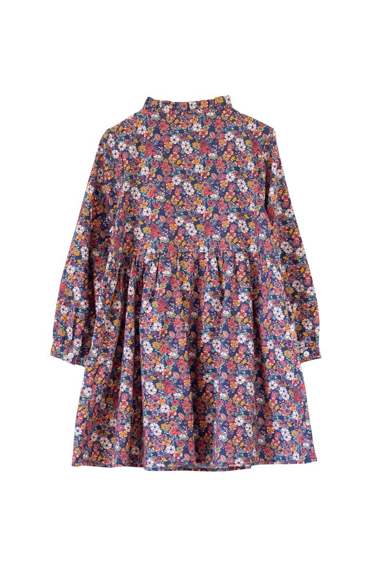 Beet World Long Sleeves Dress with Front Ruffle, Alternate, color, Garden Confetti