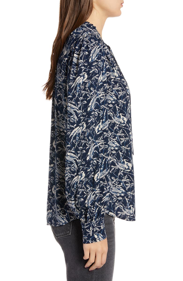 Hinge Tie Neck Blouse, Alternate, color, 