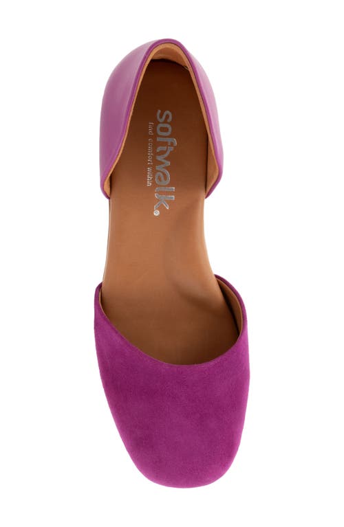 Softwalk ® Kamari D'orsay Flat In Magenta Suede