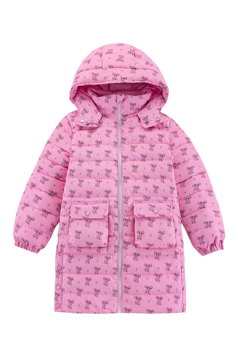 Kids' Logan Puffer Coat, Main, color, CANDY PINK BOW