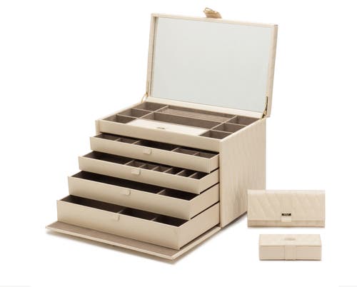 Wolf Caroline Extra Large Jewelry Case In White