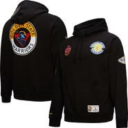 Mitchell & Ness Men's Mitchell & Ness  Black Golden State Warriors Hardwood Classics Blackout Collection Pullover Hoodie