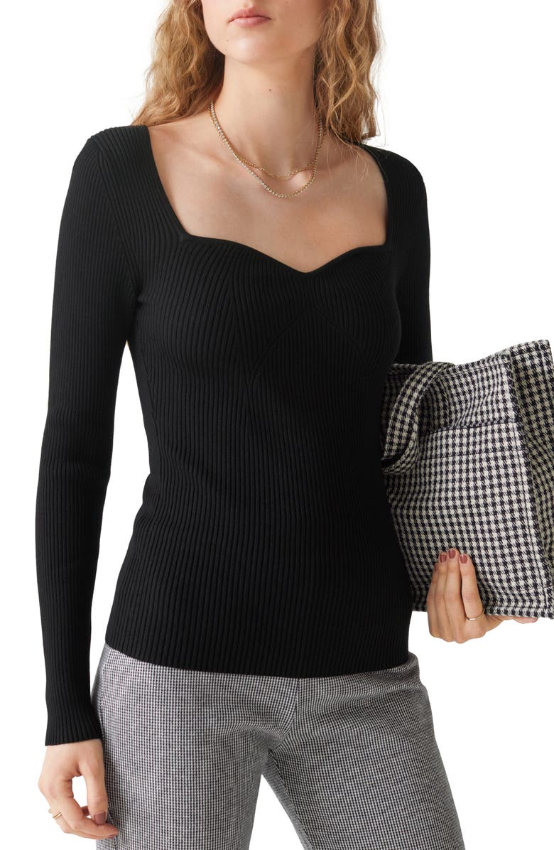 & Other Stories Sweetheart Neck Rib Top, Main, color,