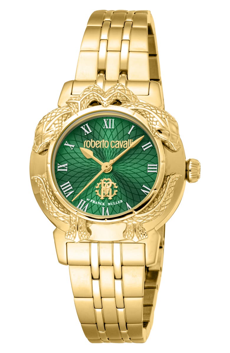 Roberto Cavalli by Franck Muller Bracelet Watch, 32mm, Main, color, Gold