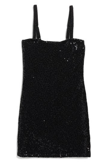 Cheryl Creations Kids Kids' Metallic Sequin Party Dress In Black