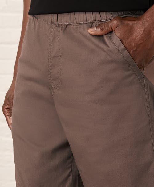 Pact Organic Cotton Daily Twill Midweight Short In Deep Taupe