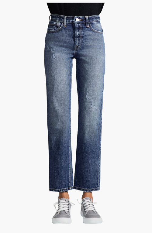 Kancan Premier Dorothea Premier High Rise Straight Jeans In Medium Wash