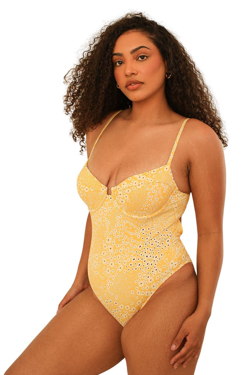Dippin Daisys Saltwater One Piece, Alternate, color, Golden Ditsy