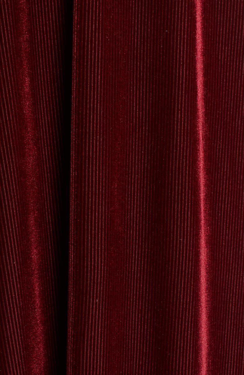 Charles Henry Texture Stripe Stretch Velvet Midi Dress, Alternate, color, 