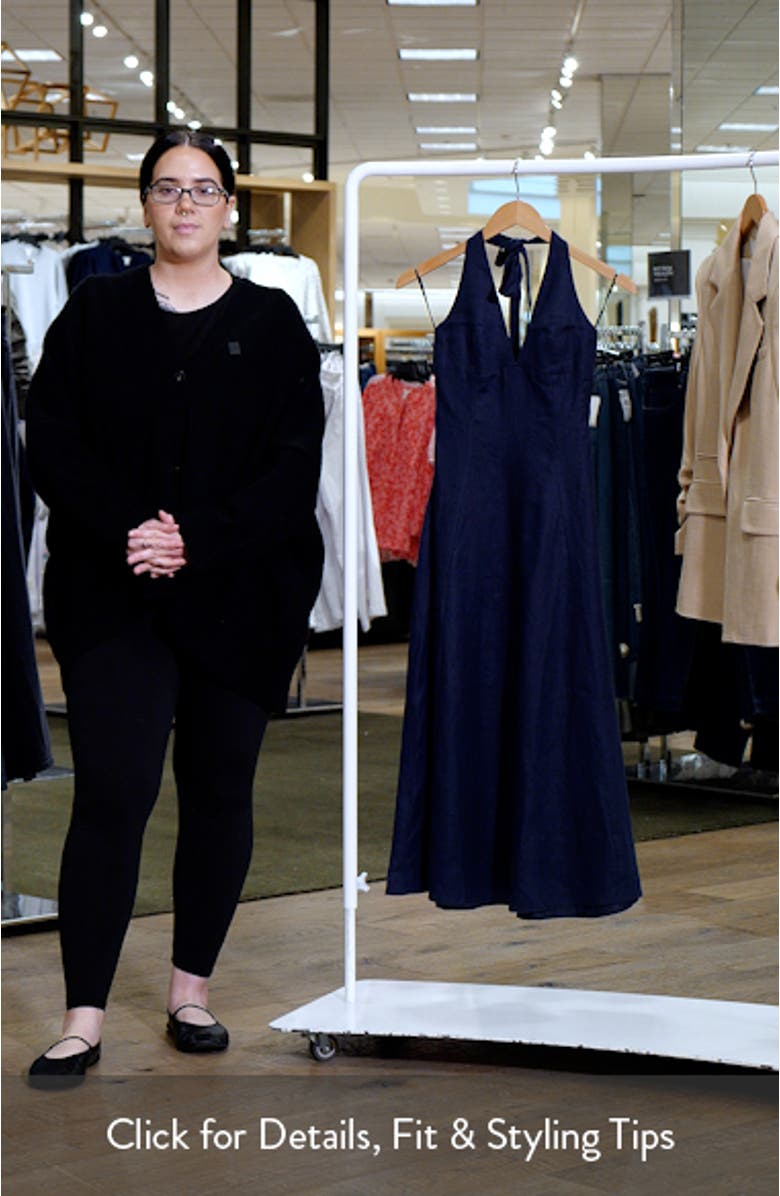 Marais Halter Neck Linen Midi Dress, sales video thumbnail