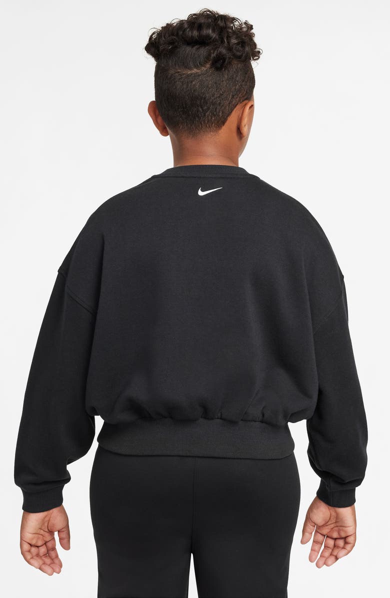 Nike Kids' Sportswear Club Boxy Sweatshirt, Alternate, color, 010 Black/White