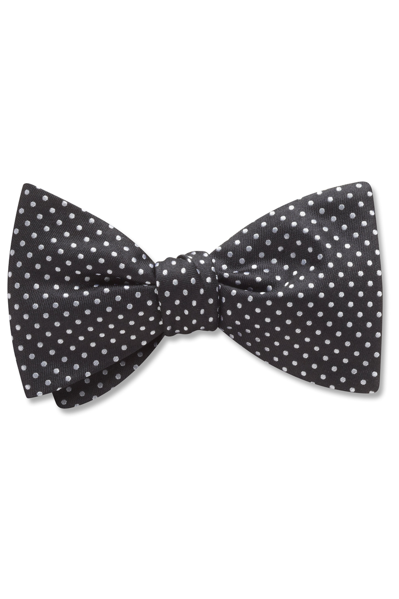 Oriel Silk Woven Bow Tie, Main, color, Black Self-Tie
