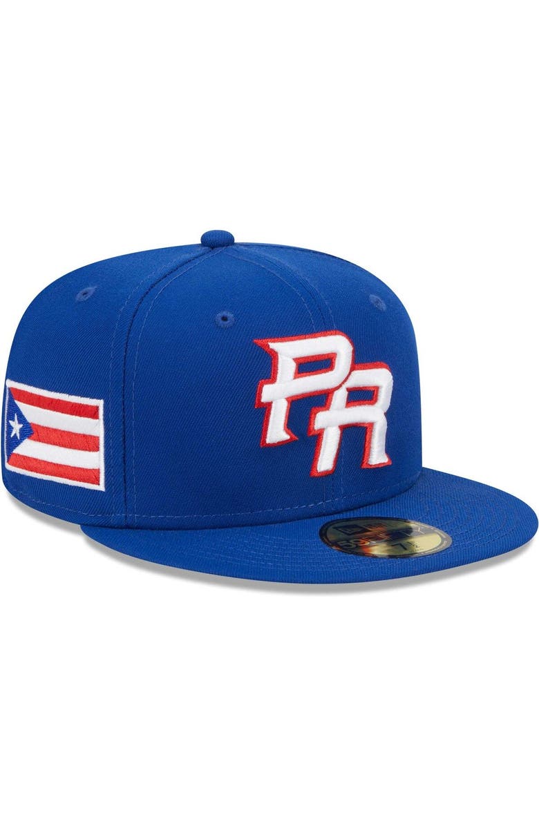 New Era Men's New Era Blue Puerto Rico Baseball 2023 World Baseball Classic 59FIFTY Fitted Hat, Main, color,