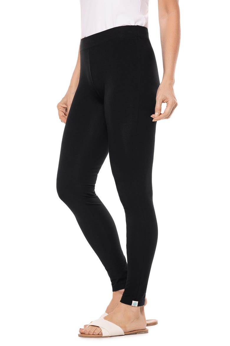 Women's Monterey Summer Leggings, UPF 50+ Sun Protection, Alternate, color, Black