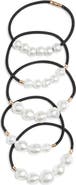 Chelsea28 5-Pack Faux Pearl Ponytail Holders