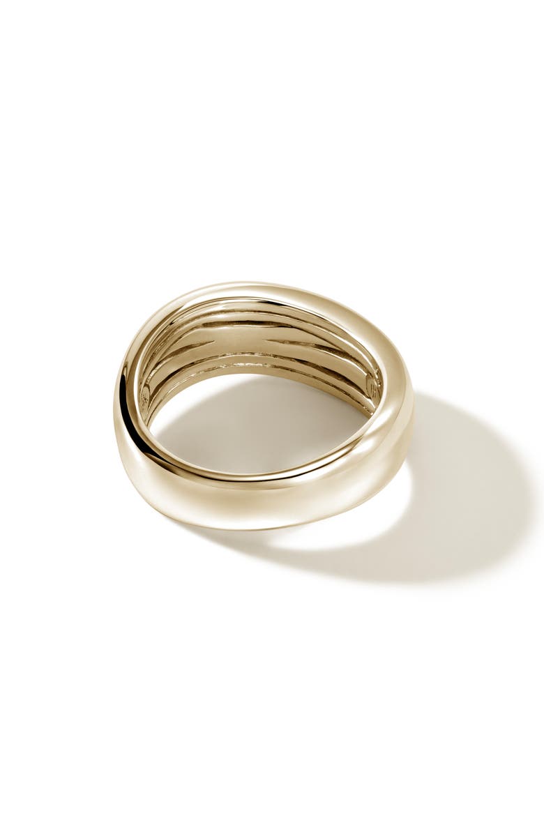 John Hardy Surf Ring, Diamonds, 7mm, Alternate, color, Gold