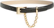 FRAME The Chain Detail Leather Belt