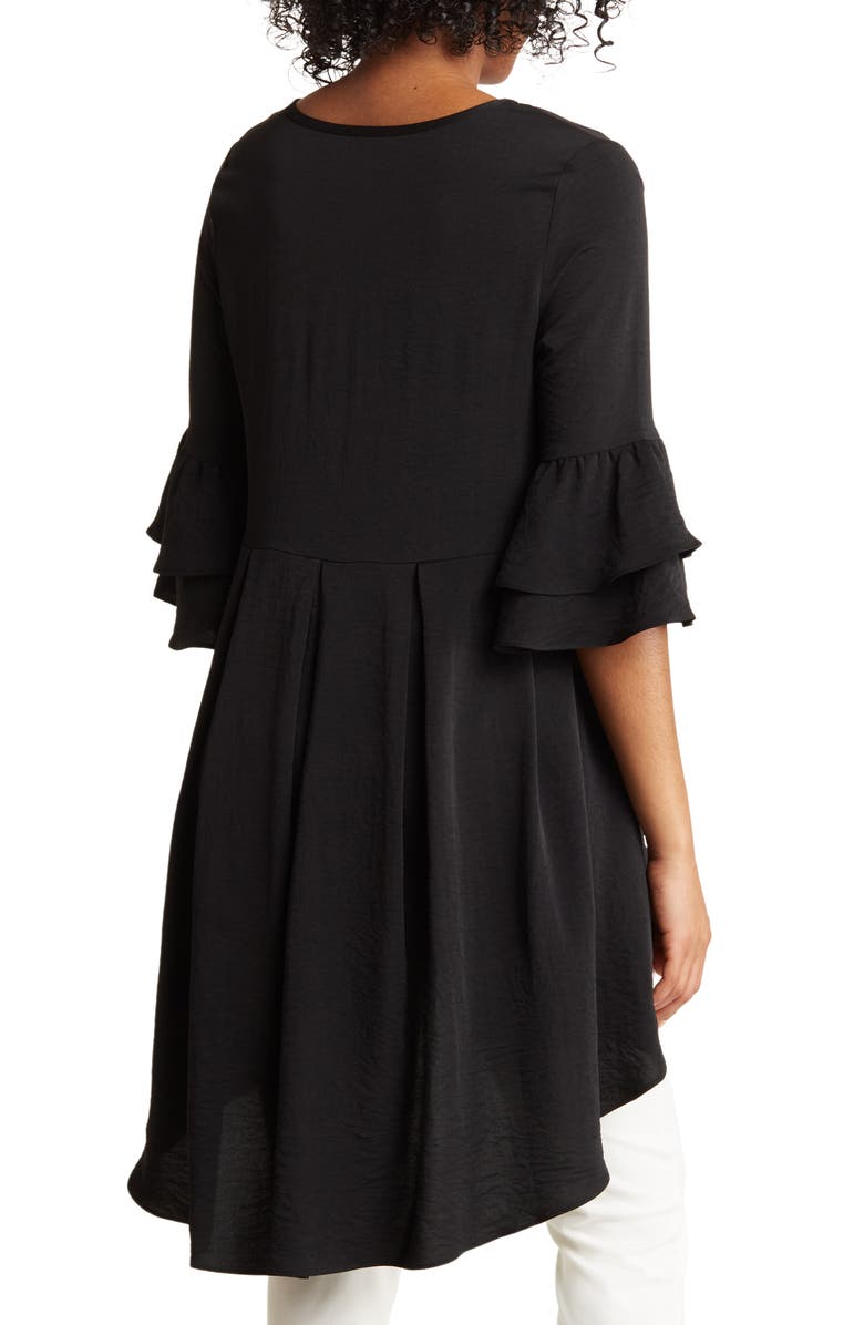 PATRIZIA LUCA V-Neck Tiered Sleeve High/Low Tunic, Alternate, color, 