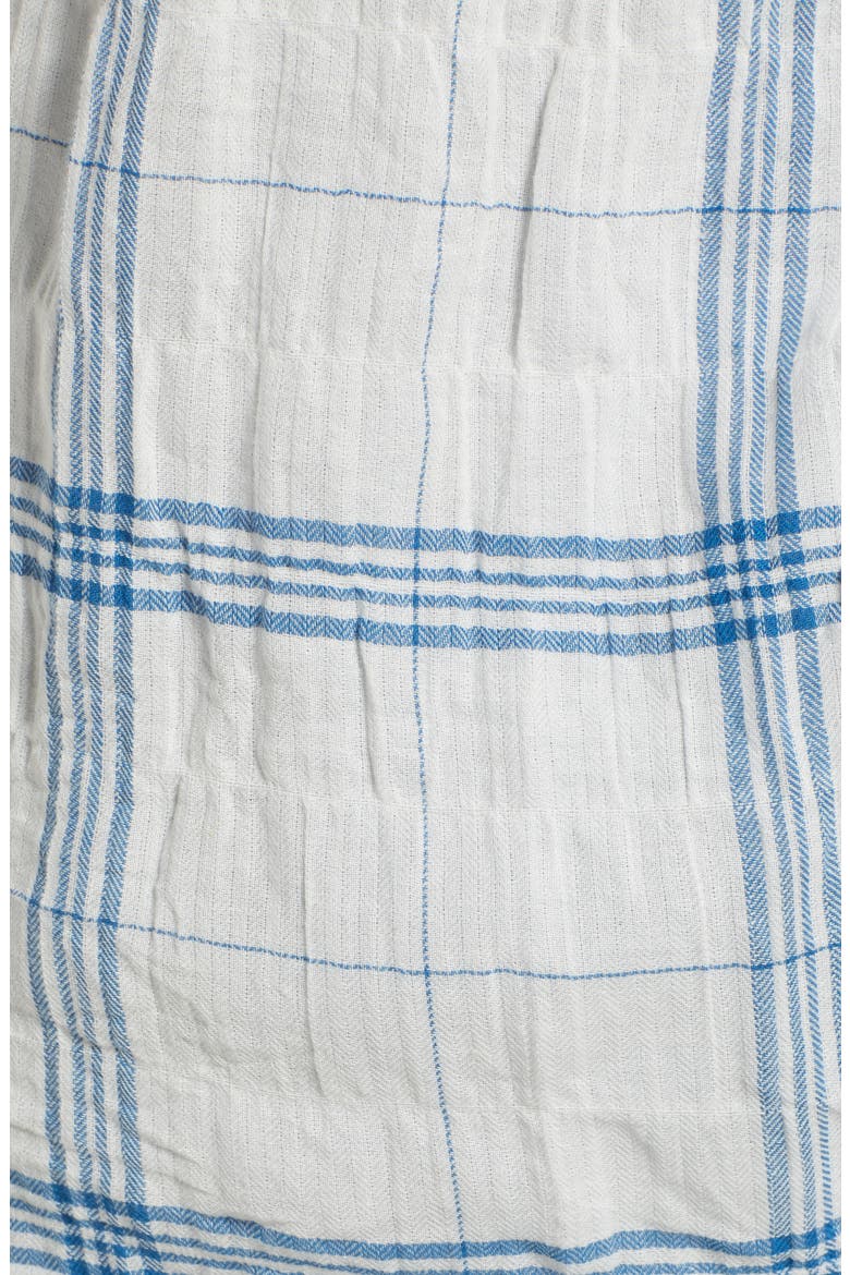 Herringbone Weave Plaid Button-Up Shirt, Alternate, color, IVORY- BLUE AVA PLAID
