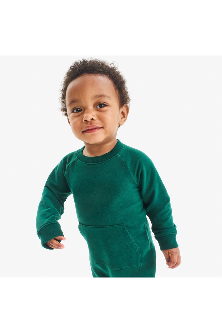 Baby Sweatshirt Romper, Alternate, color, Ivy