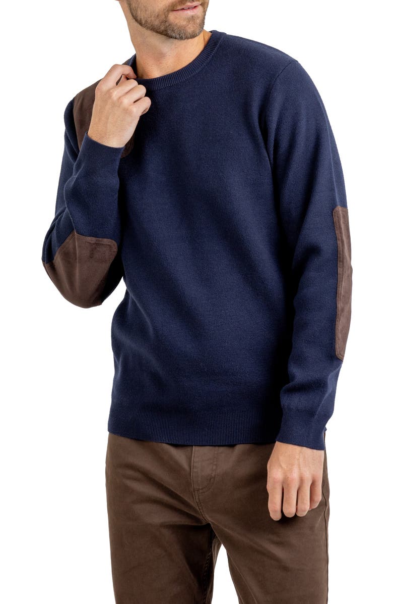 Rainforest Bristlecone Crewneck Sweater, Alternate, color, Navy